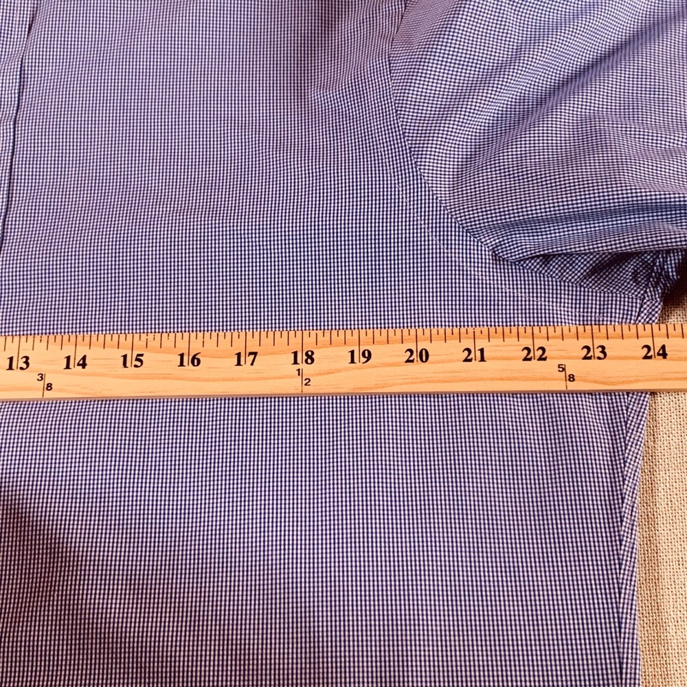 Polo Ralph Lauren Estate Classic Fit Button up Shirt Blue Gingham Sz 16 32/ 33 - Picture 5 of 10